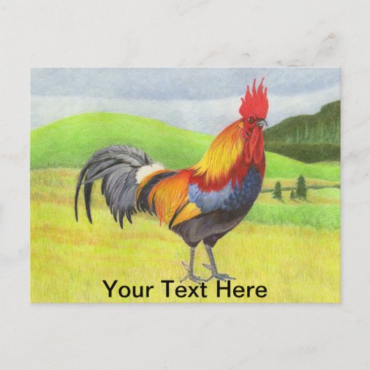 Rooster Briefkaart (Voorkant)