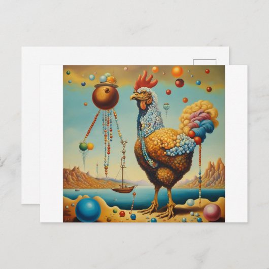 Rooster Briefkaart (Voorkant / Achterkant)