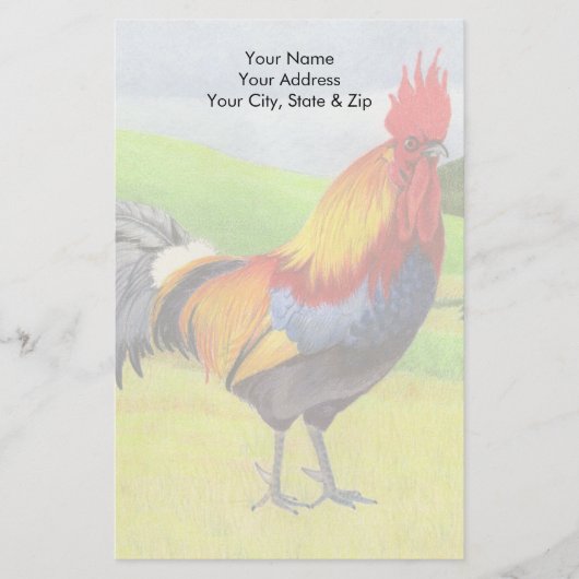 Rooster Briefpapier (Voorkant)