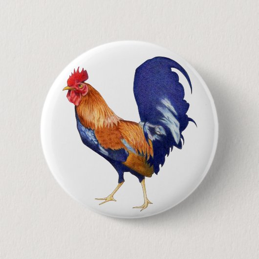 Rooster-Button Ronde Button 5,7 Cm (Voorkant)
