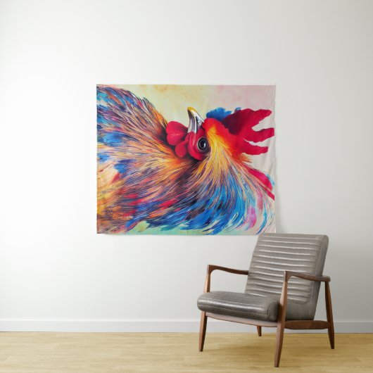 Rooster Chicken Animal Discovery Adventure Natuur Wandkleed (In Situ (horizontaal))