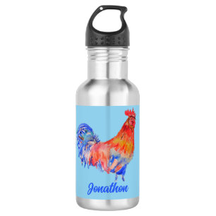 Rooster Chicken Boys Mannen Water Fles
