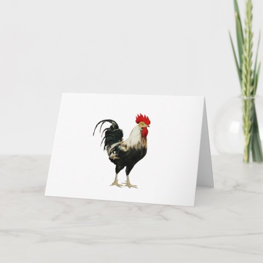  Rooster Chicken Customize Animal Best Kaart (Voorkant)