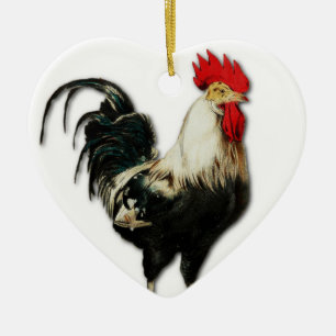 Rooster Chicken Customize Keramisch Ornament