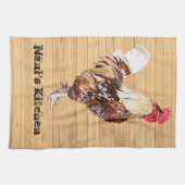 Rooster Chicken personalize voeg de Kleur van de T Theedoek (Horizontaal)