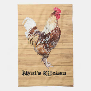 Rooster Chicken personalize voeg de Kleur van de T Theedoek
