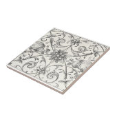 Rooster Chickens Cream  Tegeltje (Zijkant)