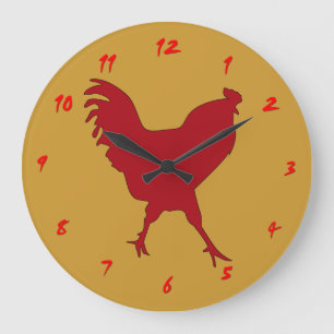 Rooster Clock Grote Klok