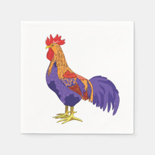 Rooster Cocktail Napkins Servetten