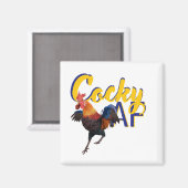 Rooster: Cocky AF-humor Magneet (Voorkant / Achterkant)