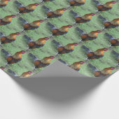 Rooster Crowing Animal Natuur Pattern Cadeaupapier (Hoek)