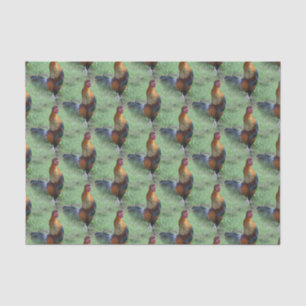 Rooster Crowing Animal Natuur Pattern Tissuepapier