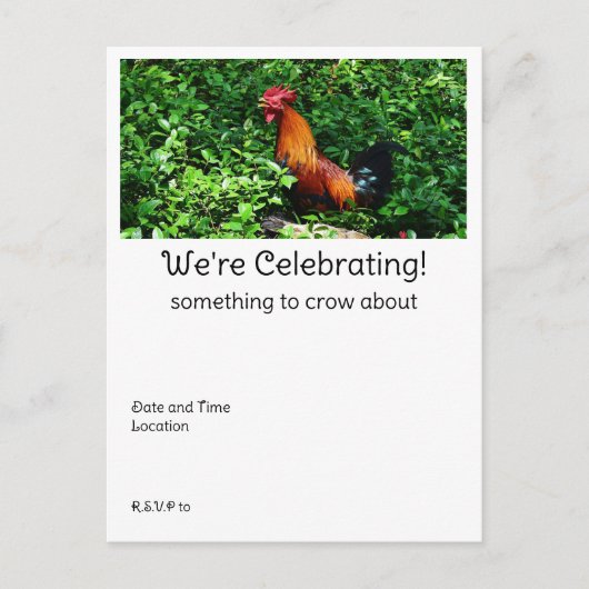 Rooster Crowing Briefkaart (Voorkant)