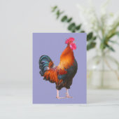Rooster Crowing Briefkaart (Staand voorkant)