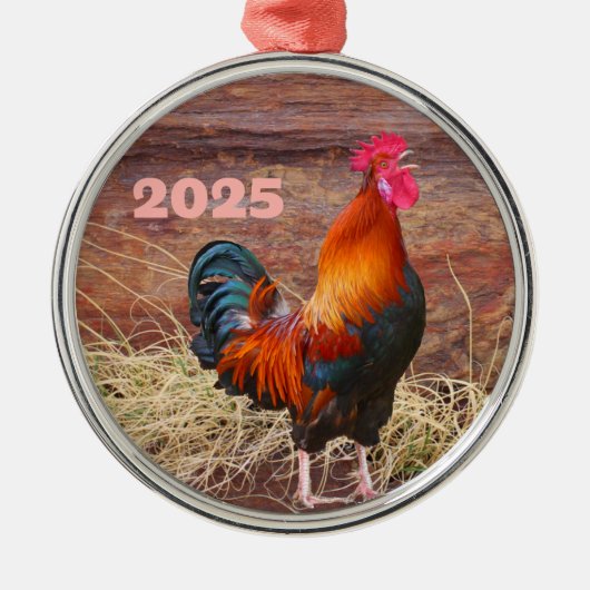 Rooster Crowing Ornament (Voorkant)