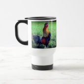 Rooster Crowing Personalized Animal Reisbeker (Links)
