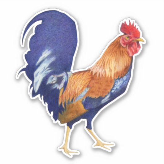 Rooster Custom-Cut Stickers (Devant)