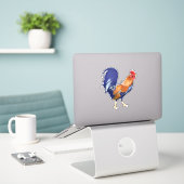 Rooster Custom-Cut Stickers (Ordinateur portable sur le bureau)
