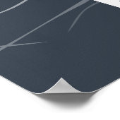 Rooster Dark Blue Kitchen Wall Art - Poster (Hoek)