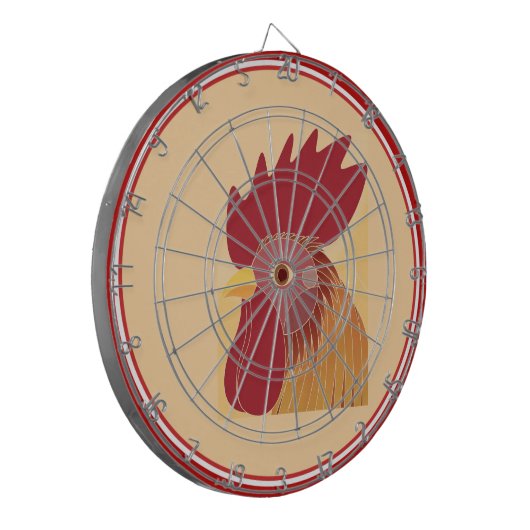 Rooster Dartbord (Voorkant Links)