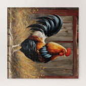 Rooster de ferme - Puzzle de gloire majestueux (Horizontal)