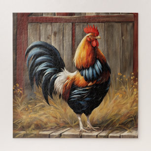 Rooster de ferme - Puzzle de gloire majestueux