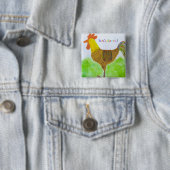 Rooster DeColores Square Button (In situ)