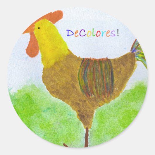 Rooster DeColores Stickers (Voorkant)