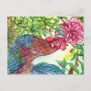 Rooster door Peony Briefkaart