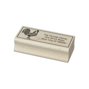 Rooster Drager Lithograaf #1 Rubberstempel