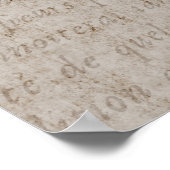  Rooster en Antiek tekstopslag - Aangepast Poster (Hoek)