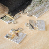 Rooster en Hen Chicken Boerderij Scene Jigzaag Puz Legpuzzel (Zijkant)