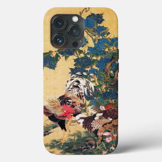 Rooster en Hen met Hydrangeas door Ito Jakuchu Case-Mate iPhone Case (Achterkant)