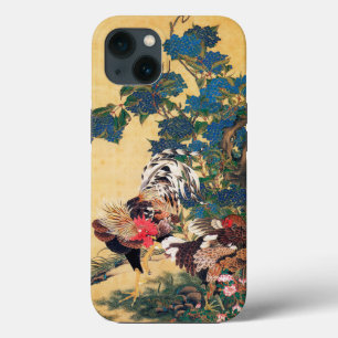 Rooster en Hen met Hydrangeas door Ito Jakuchu iPhone 13 Hoesje