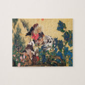 Rooster en Hen met Hydrangeas door Ito Jakuchu Legpuzzel (Horizontaal)