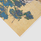 Rooster en Hen met Hydrangeas door Ito Jakuchu Tissuepapier (Detail)