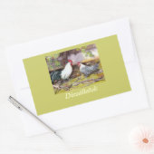 Rooster en Hen Rechthoekige Sticker (Envelop)