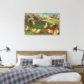 Rooster en kippen canvas afdruk (Insitu (Slaapkamer))