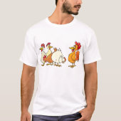 Rooster en kippen t-shirt (Voorkant)