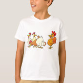Rooster en kippen t-shirt (Voorkant)