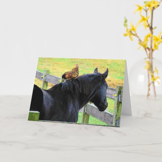 Rooster en Mare, jij bent mijn beste vriend Kaart (Gele Bloem)