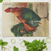 rooster en Pasen voor kippen Theedoek (Gevouwen)