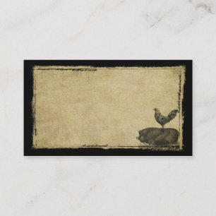 Rooster- en varkenskaarten visitekaartje