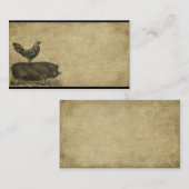 Rooster- en varkensstapel-2-Prim Biz-kaarten Visitekaartje (Voorkant / Achterkant)