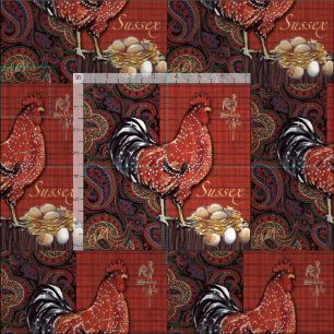 Rooster Fabric Stof