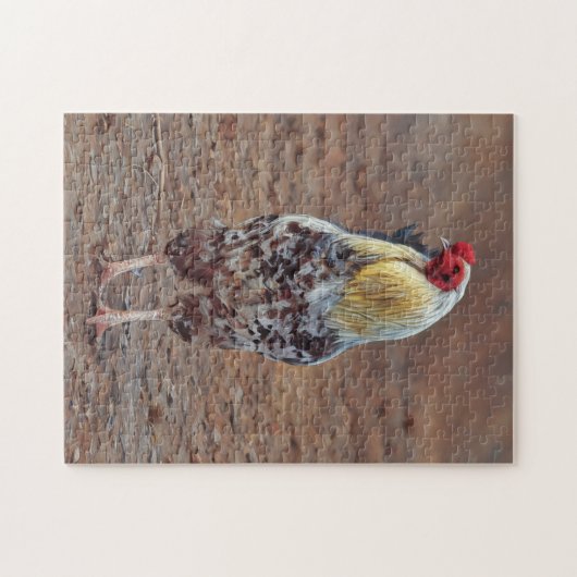 Rooster Farm Libre Range Poulet Art Puzzle (Horizontal)