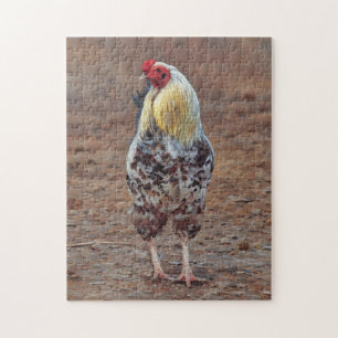 Rooster Farm Libre Range Poulet Art Puzzle