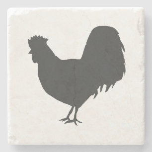 Rooster Farmhouse Marble Stone Onderzetter
