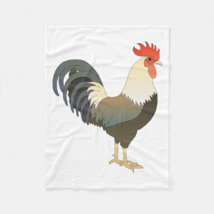 Rooster Fleece Deken