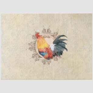 Rooster  Franse keuken Damask-ontkoppeling Tissuepapier